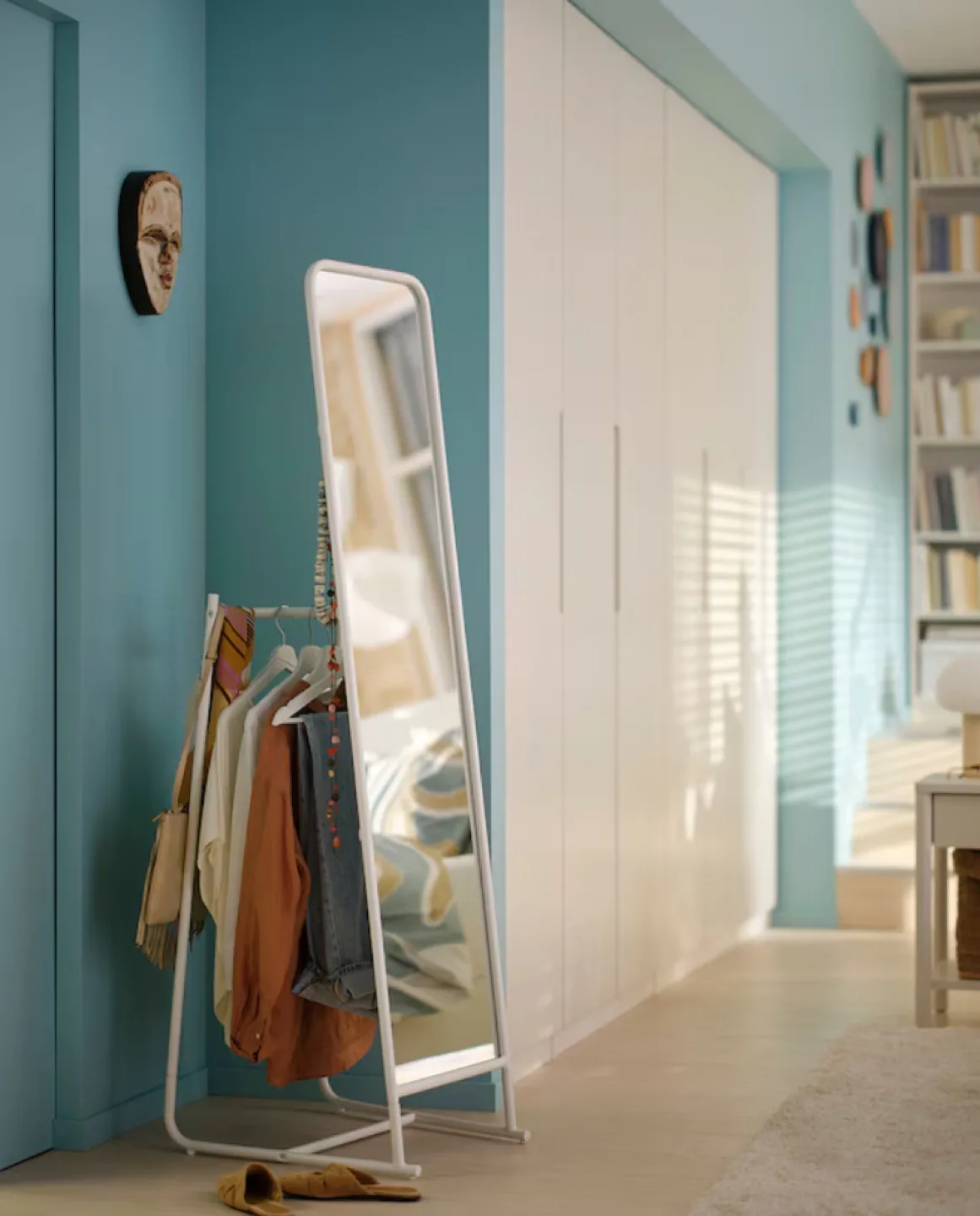 IKEA Full-Length Mirror with Clothes Rack image indicator(6)