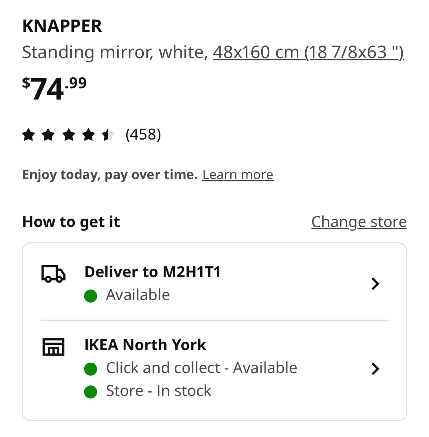 IKEA Full-Length Mirror with Clothes Rack image indicator(7)