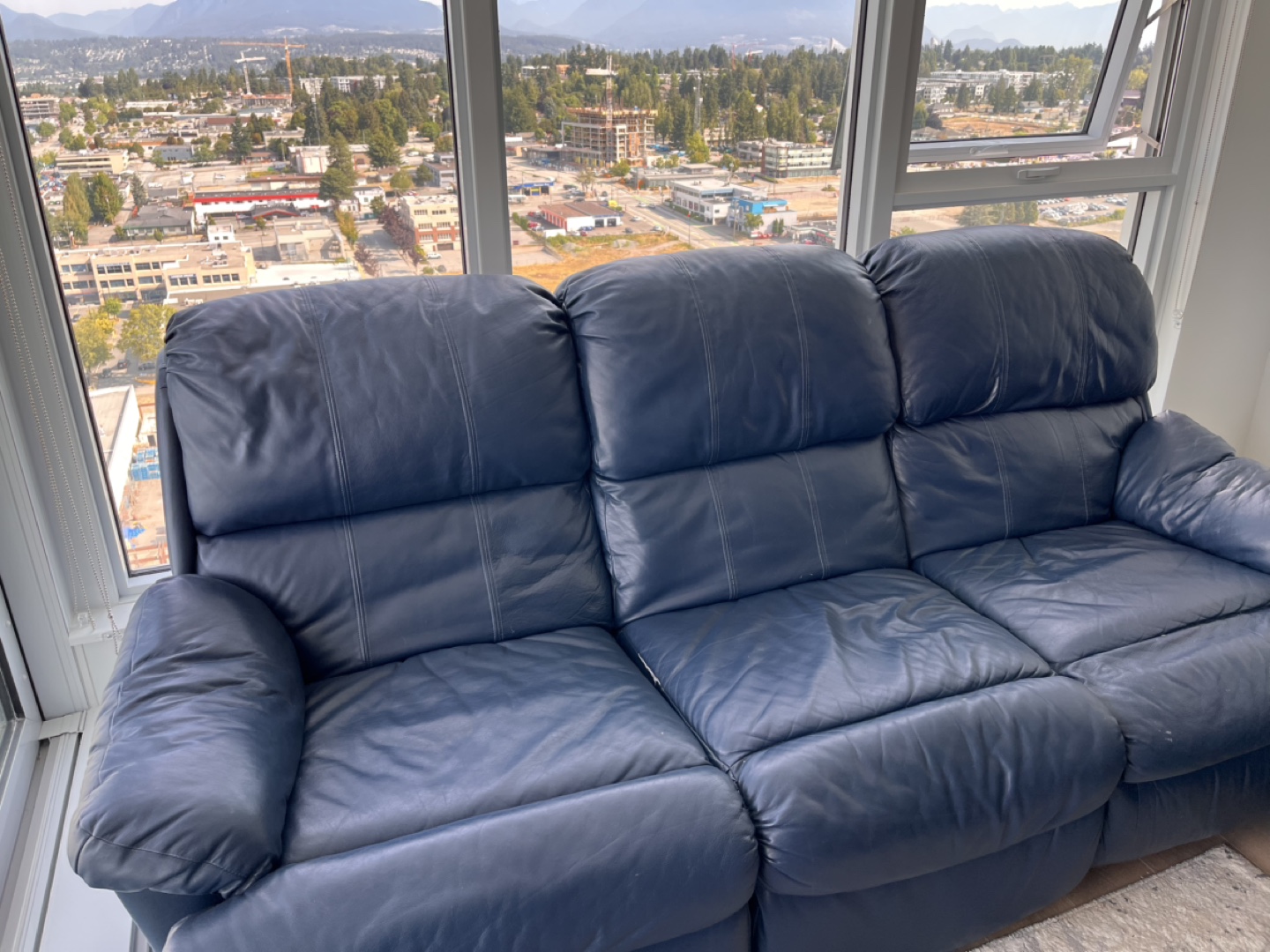 Reclining Leather Sofa and Loveseat Set - photo 2