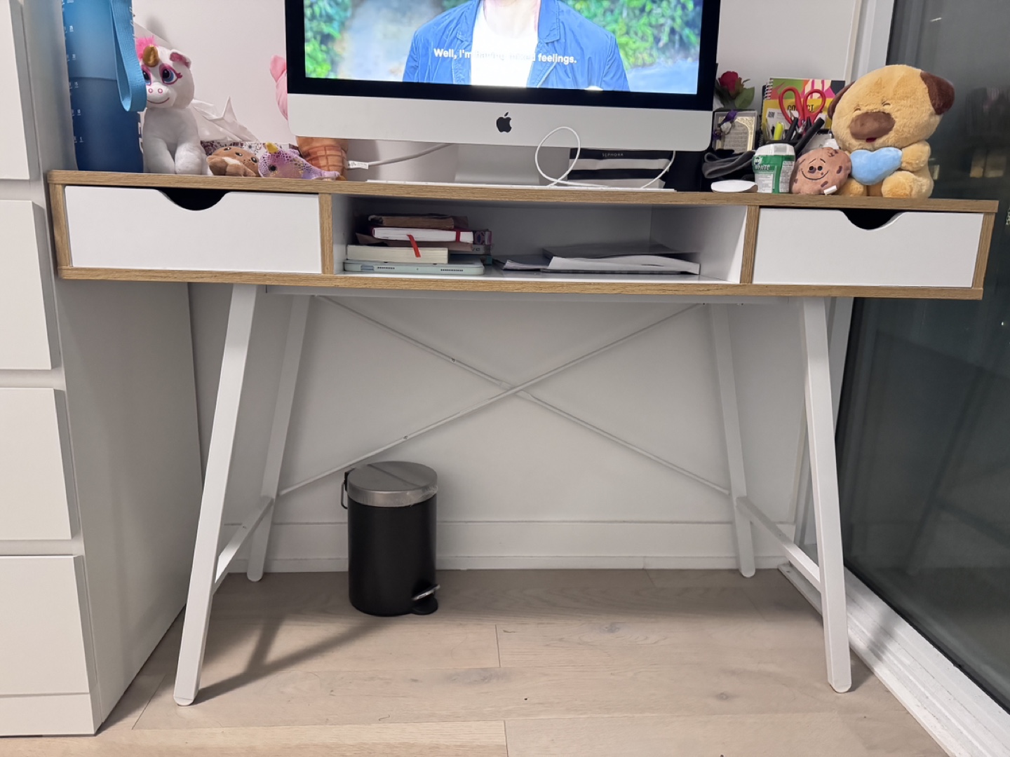 Modern Writing Desk with Two Drawers