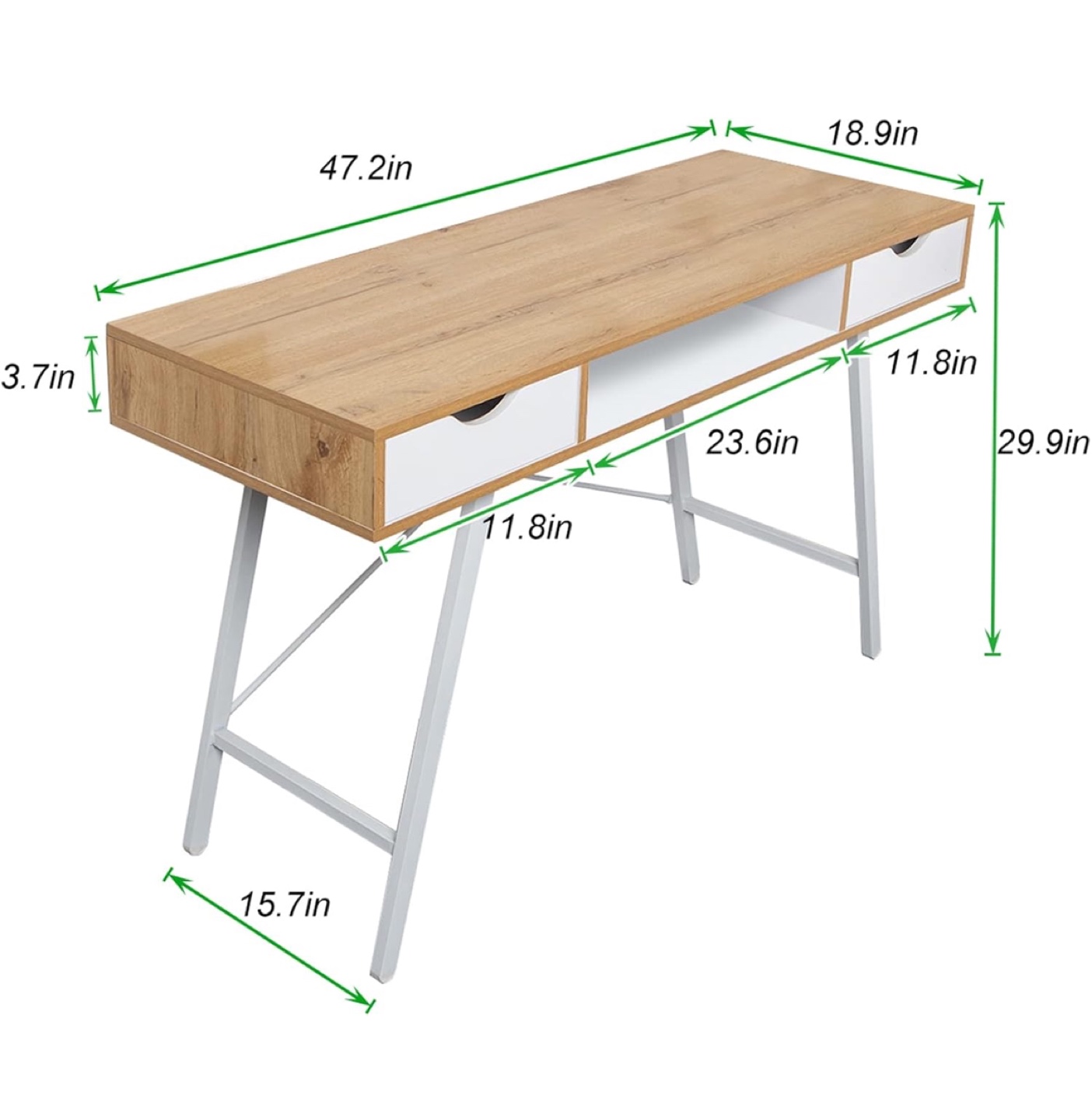 Modern Writing Desk with Two Drawers - photo 3