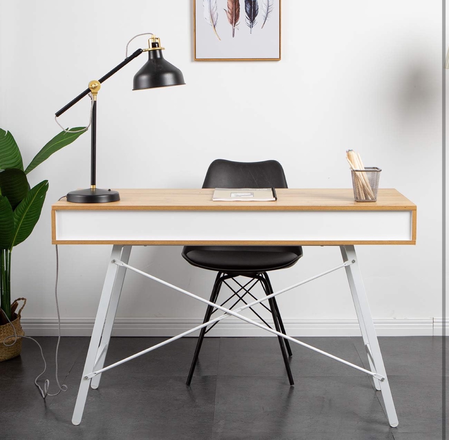Modern Writing Desk with Two Drawers - photo 4