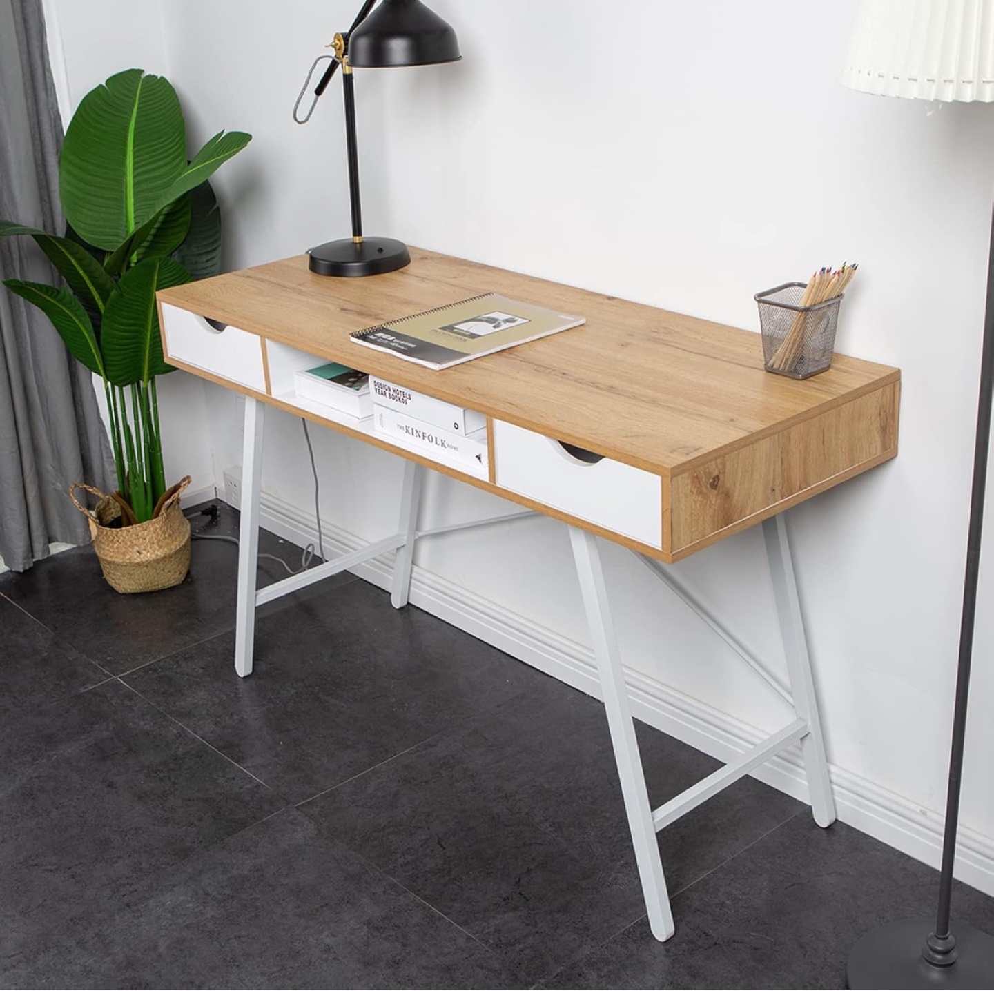 Modern Writing Desk with Two Drawers - photo 2