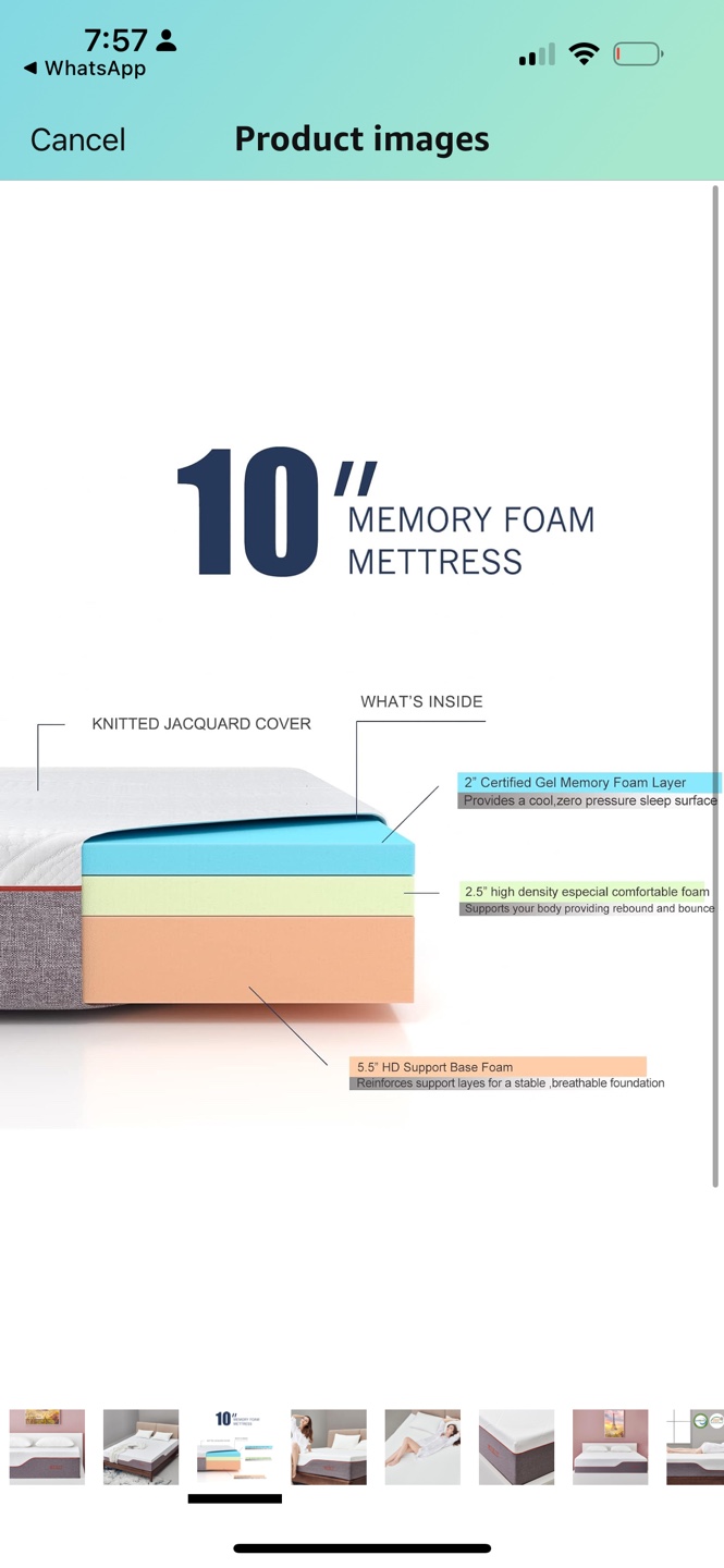 MOLIBLY 10" Queen Size Memory Foam Mattress - photo 5