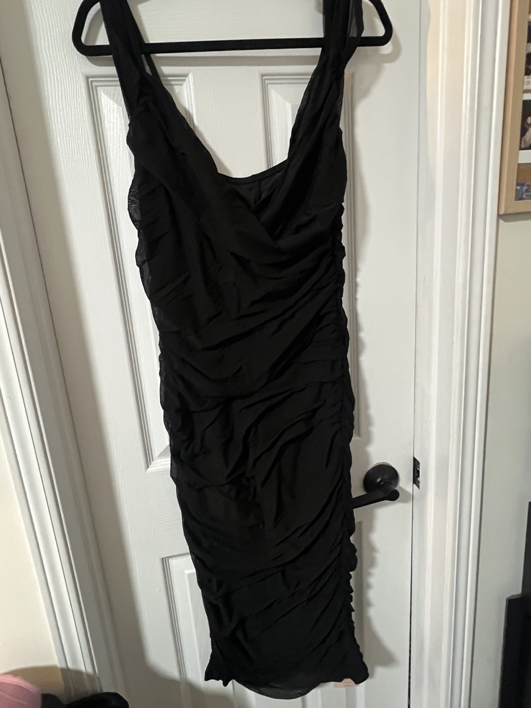 Cold Shoulder Ruched Bodycon Dress - Size 1XL - photo 3