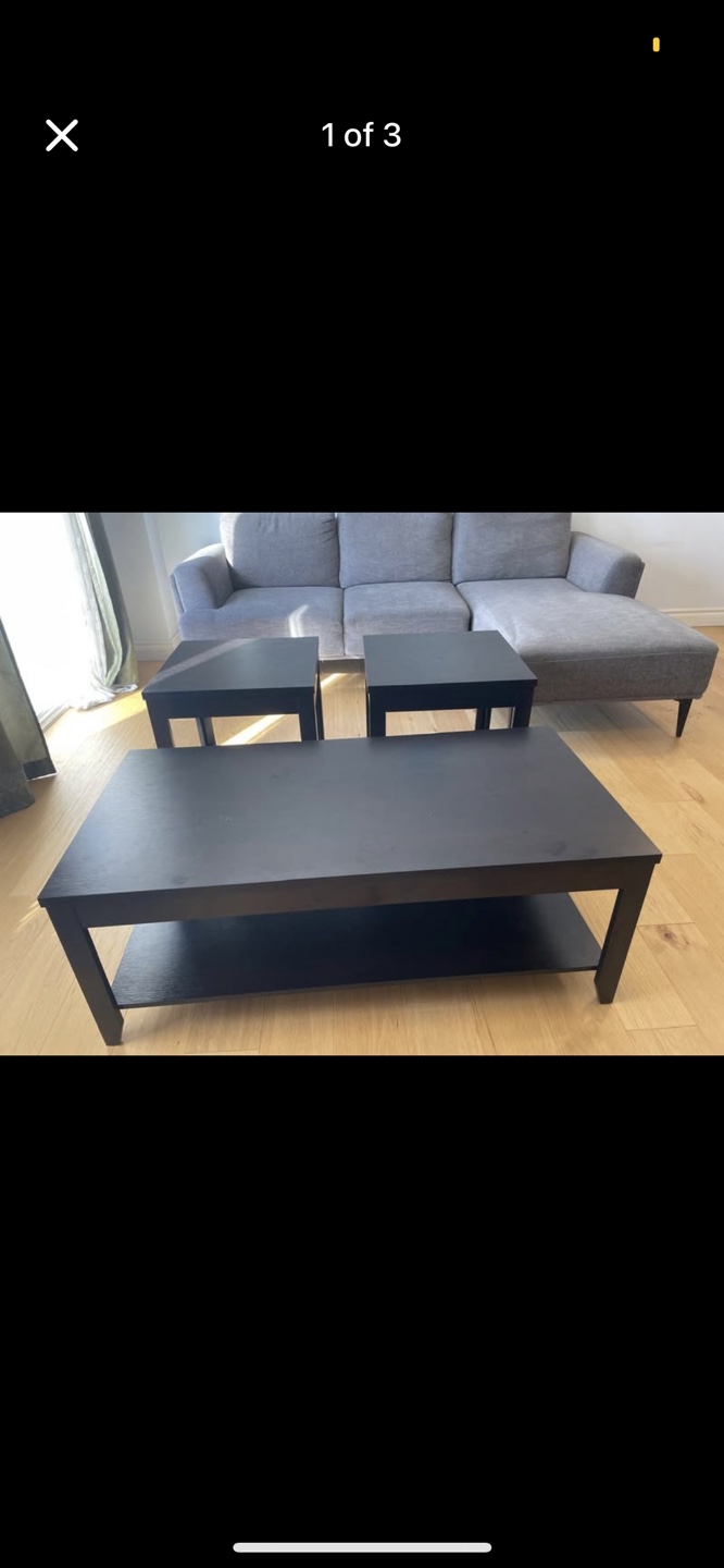 Black coffee table/Tea Table (End Tables not included) - photo 3