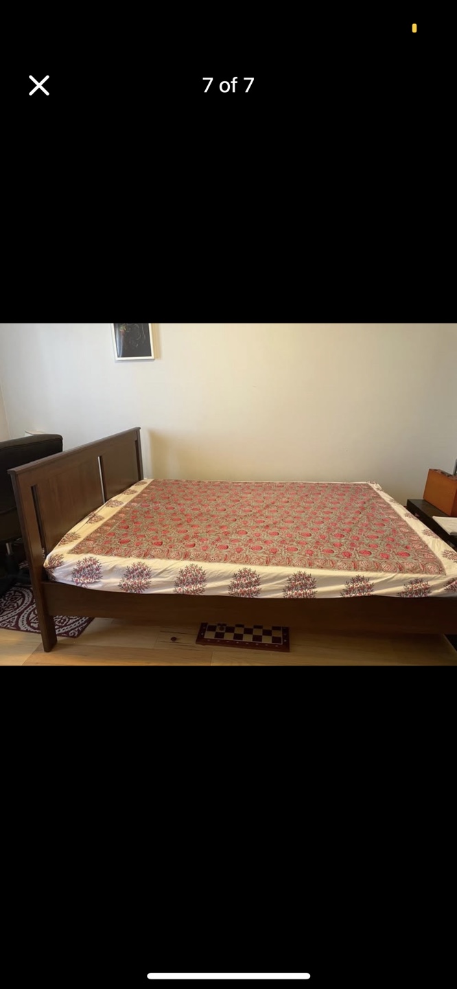 Queen Size Bed Frame with Mattress - photo 4
