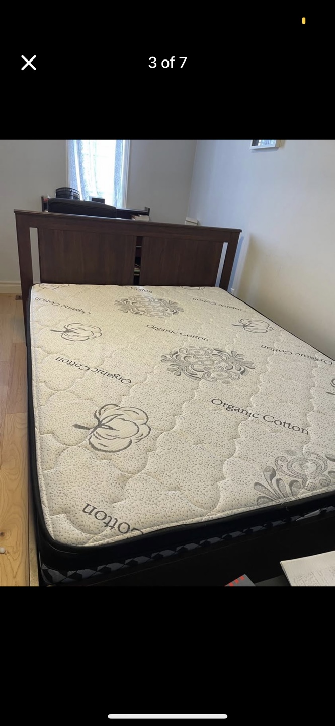 Queen Size Bed Frame with Mattress - photo 3
