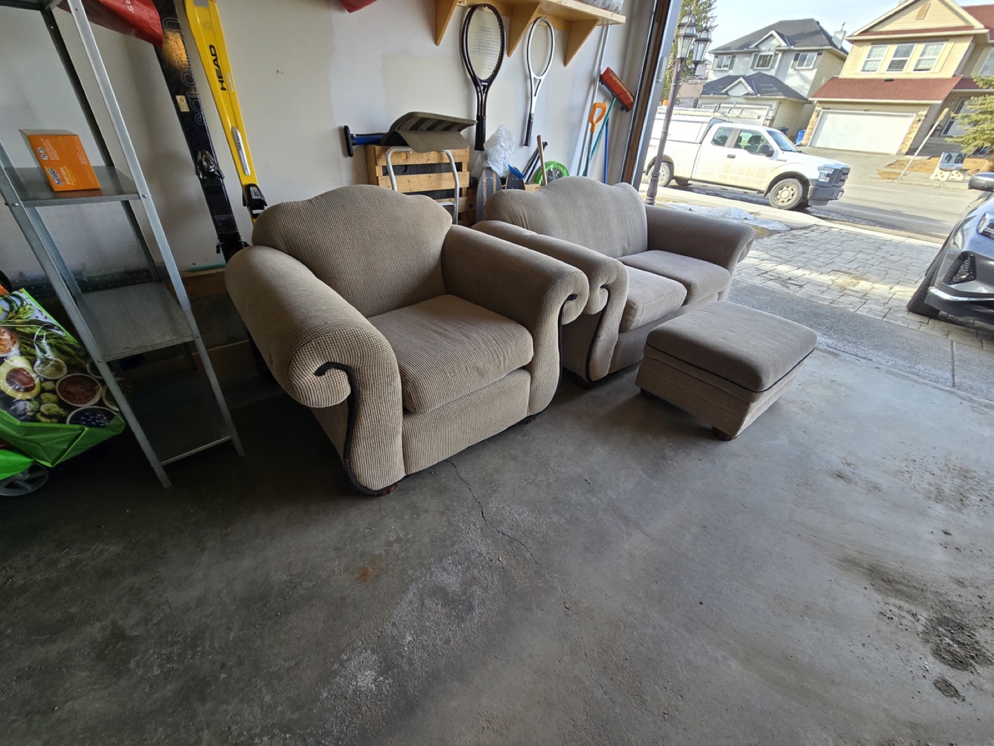 Beige Sofa Set with Ottoman - photo 4