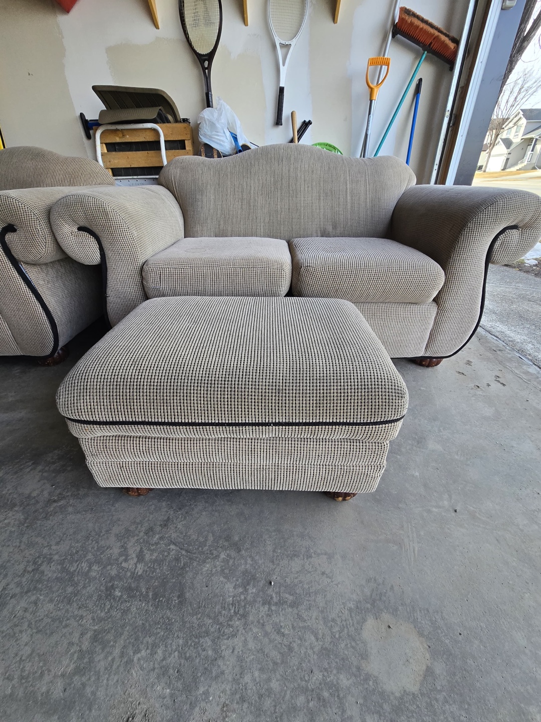 Beige Sofa Set with Ottoman - photo 2
