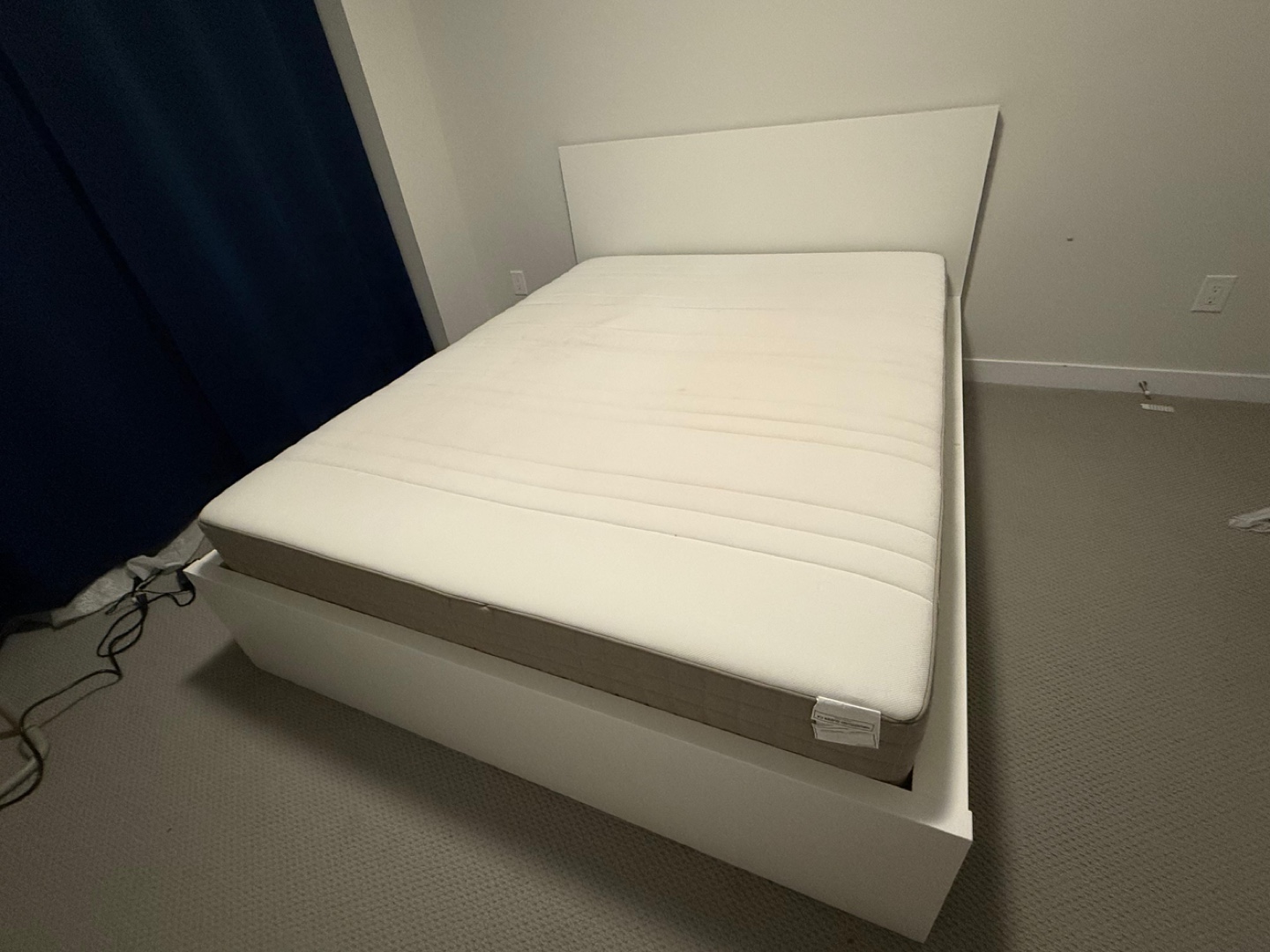 IKEA MALM White Queen Bed Frame with Slatted Base - photo 4
