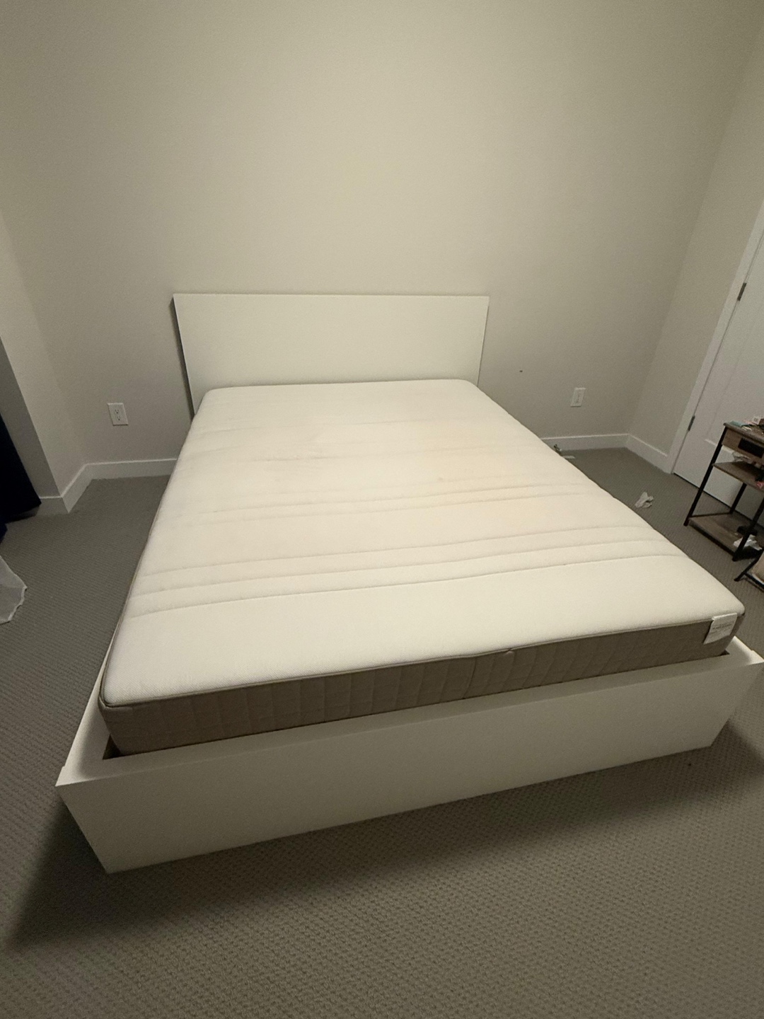 IKEA MALM White Queen Bed Frame with Slatted Base - photo 5