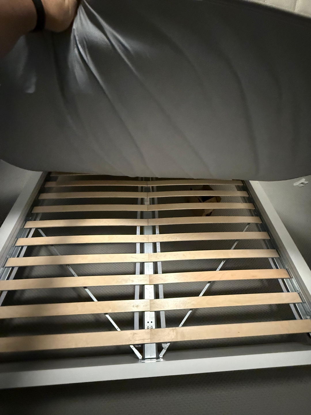 IKEA MALM White Queen Bed Frame with Slatted Base