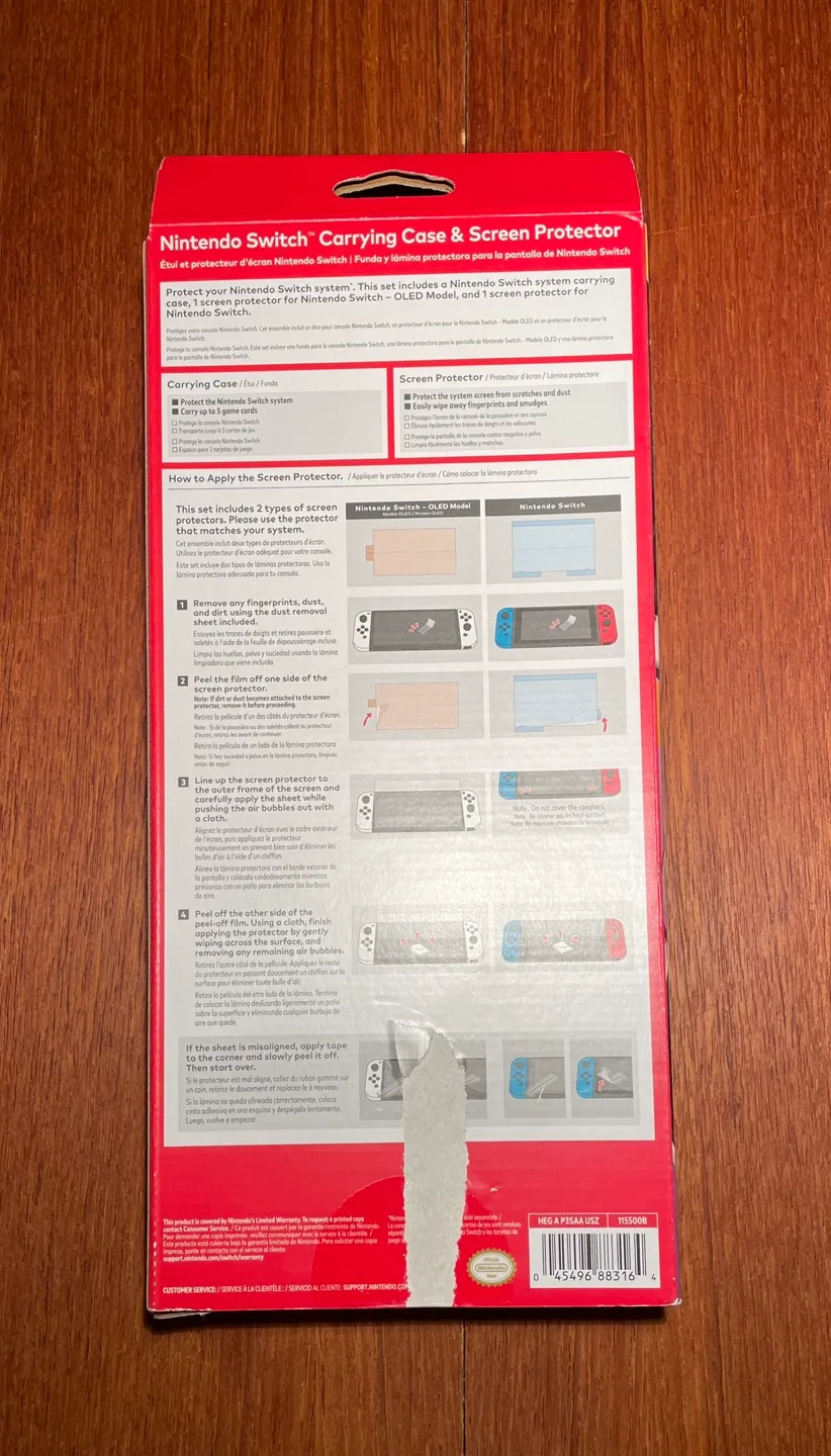 NEW! Nintendo Switch Carrying Case & Screen Protector MSRP $29 image indicator(2)