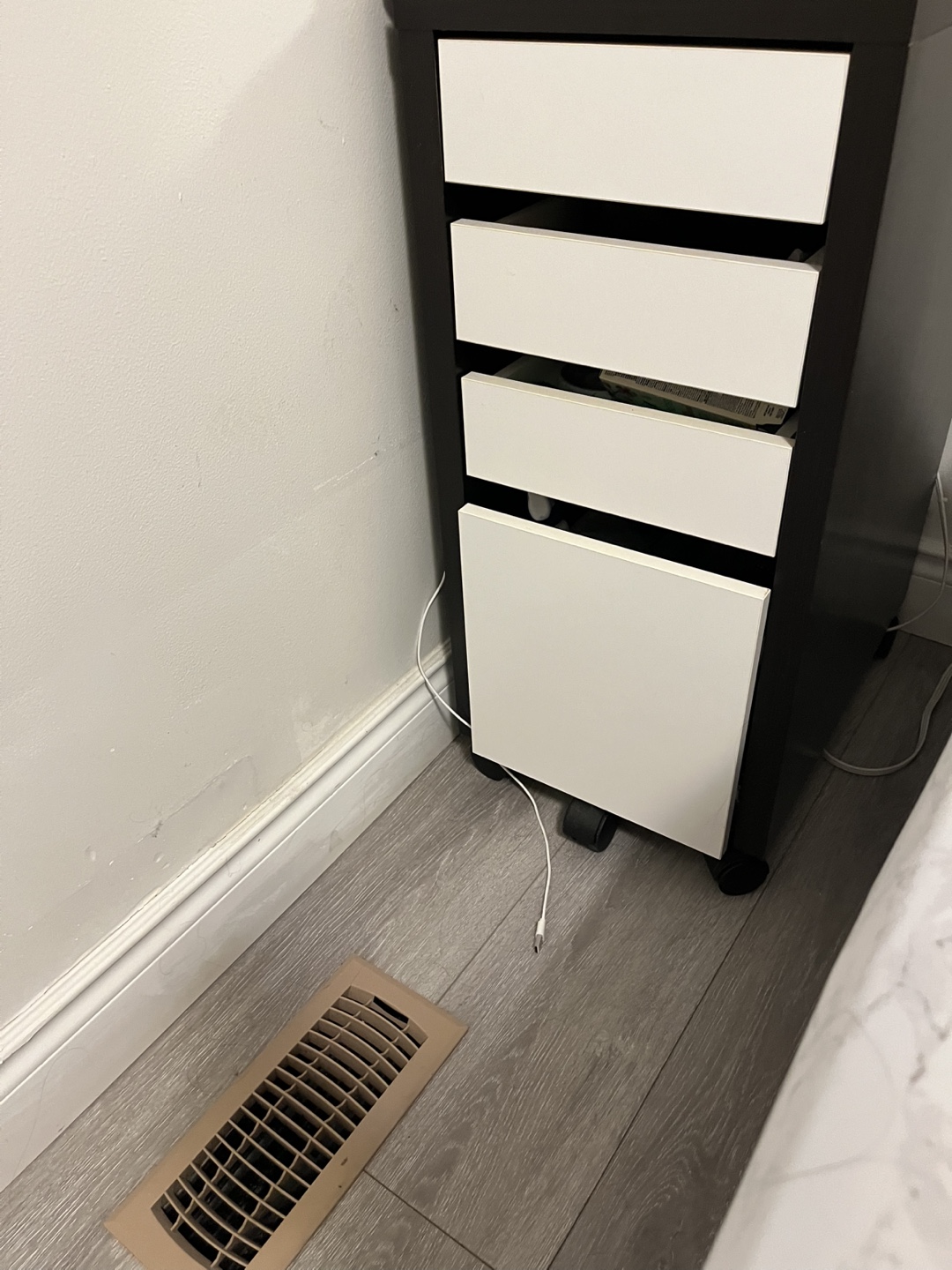 Five-Drawer Rolling Storage Cabinet