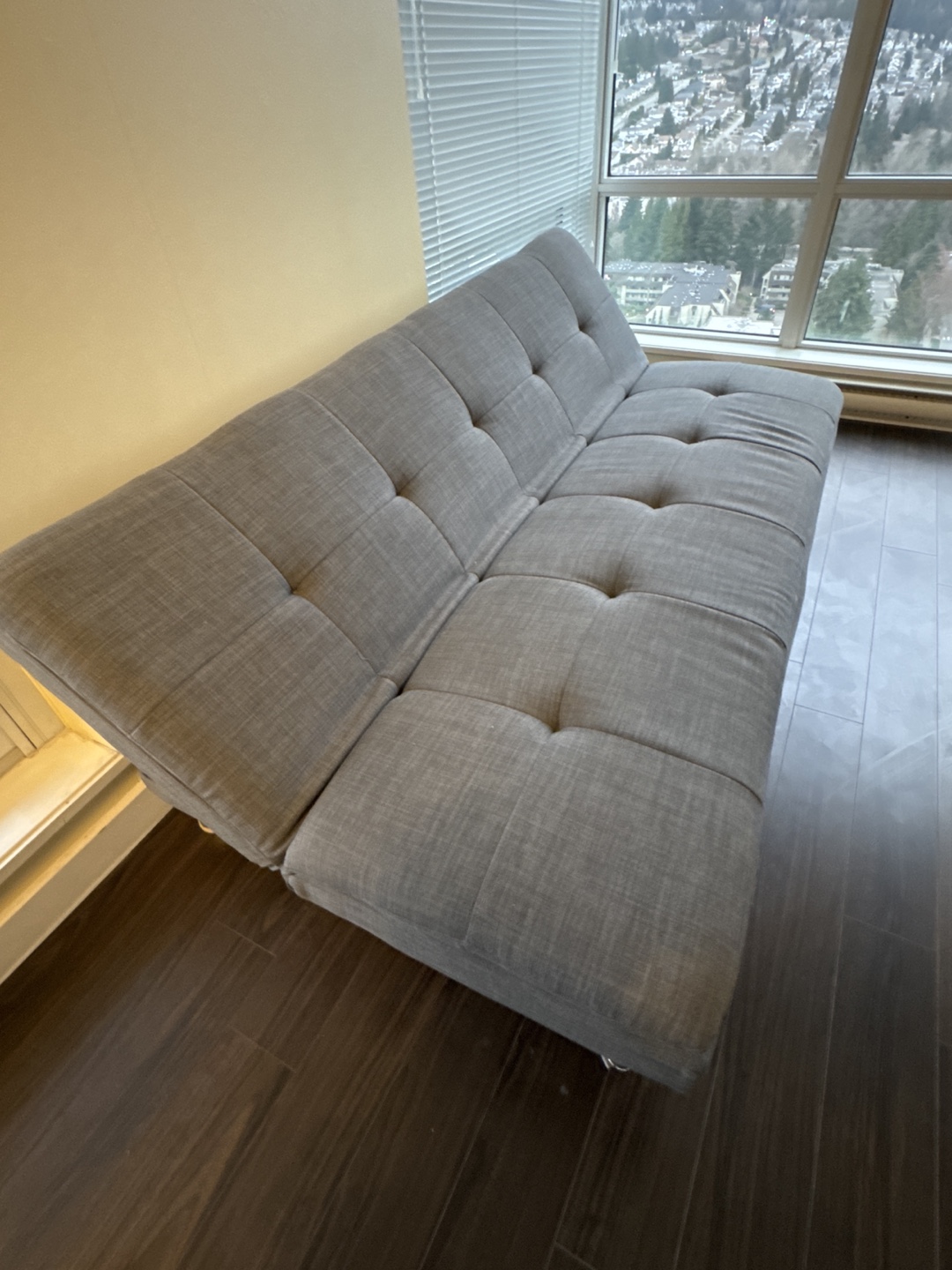 Grey Futon Couch / Sofa Bed - photo 2