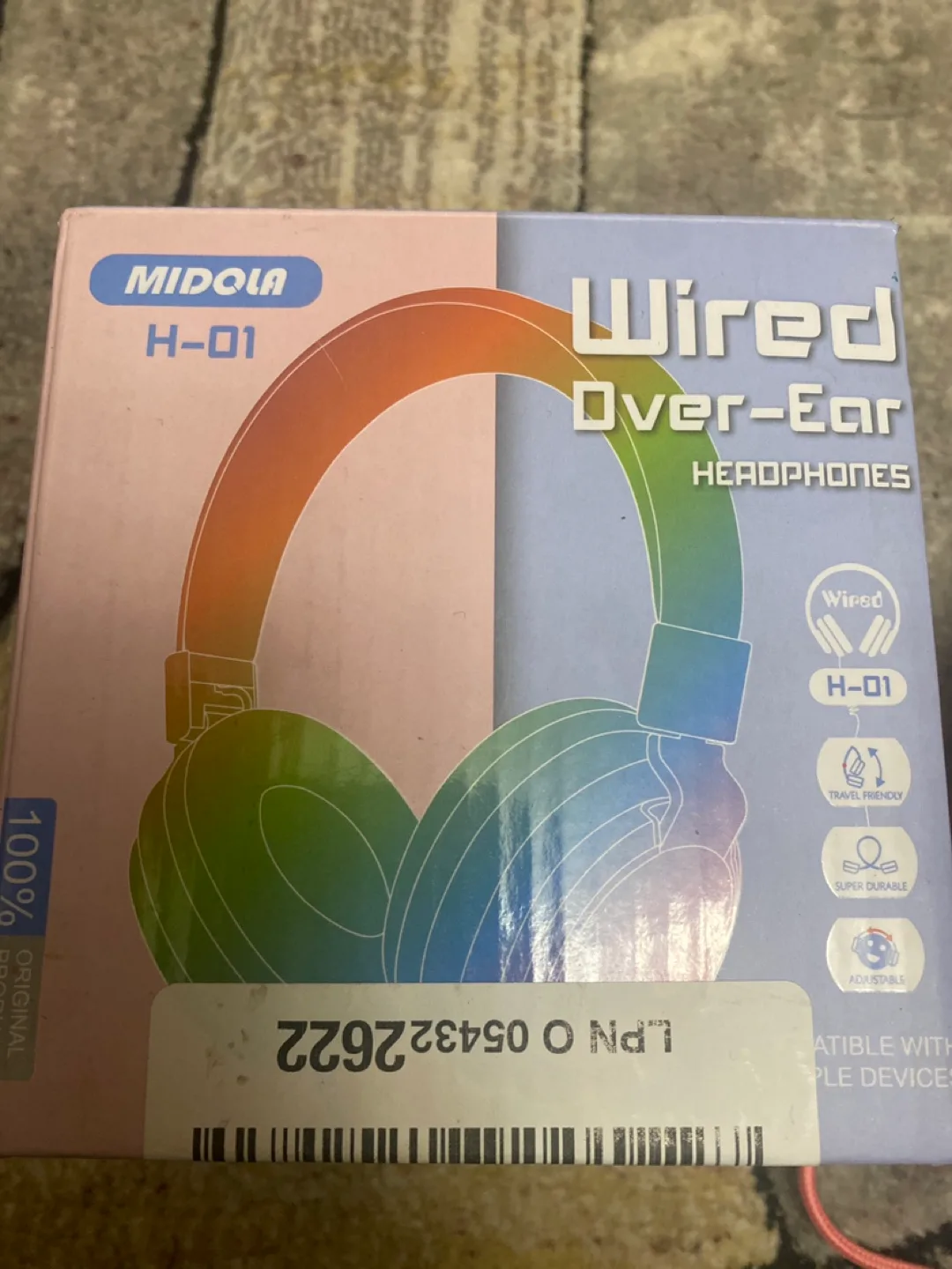 Midoula H-01 Wired Over-Ear Headphones - Pink Lucy Design image indicator(2)