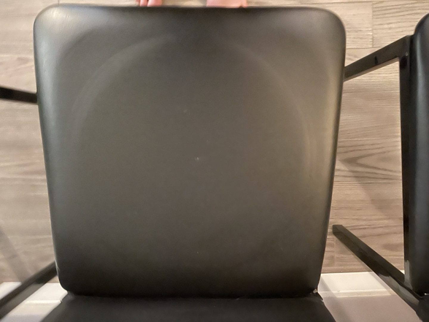 Black Faux Leather Dining Chair - photo 4