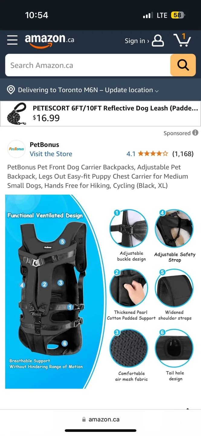 New PetBonus Pet Carrier Backpack - X-Large - Black image indicator(4)