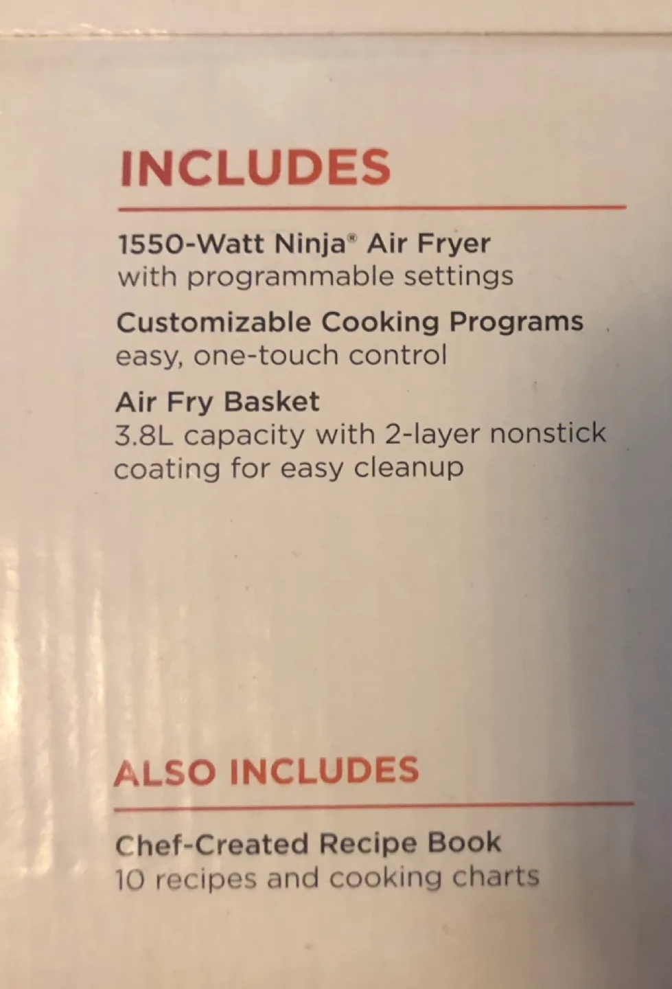 Ninja AF100 4 Quart Air Fryer 3.8L with Recipe Book image indicator(4)