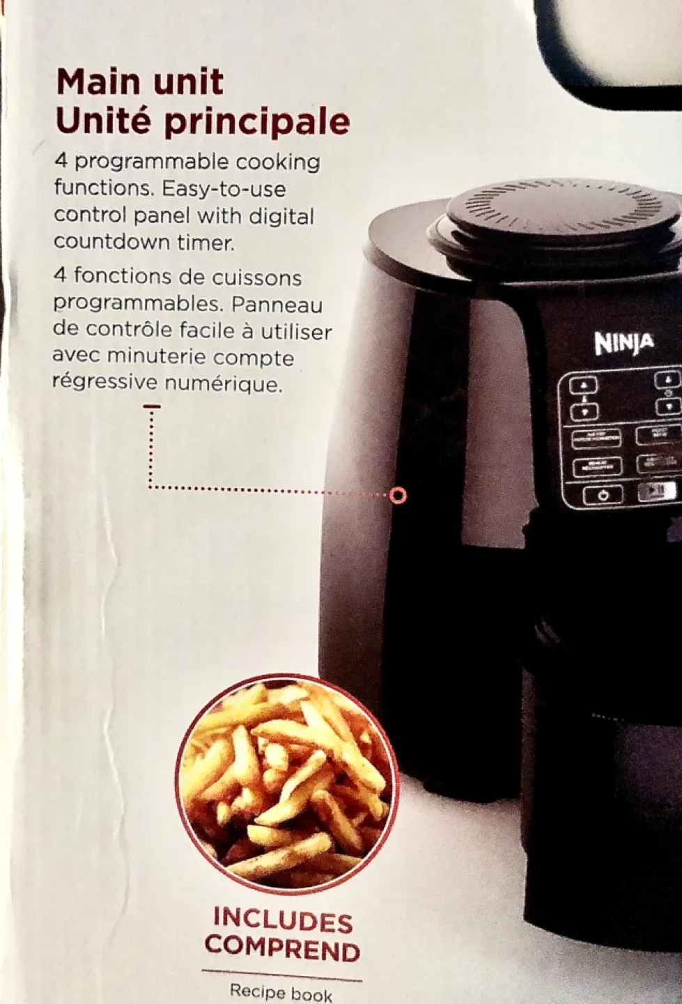 Ninja AF100 4 Quart Air Fryer 3.8L with Recipe Book image indicator(7)