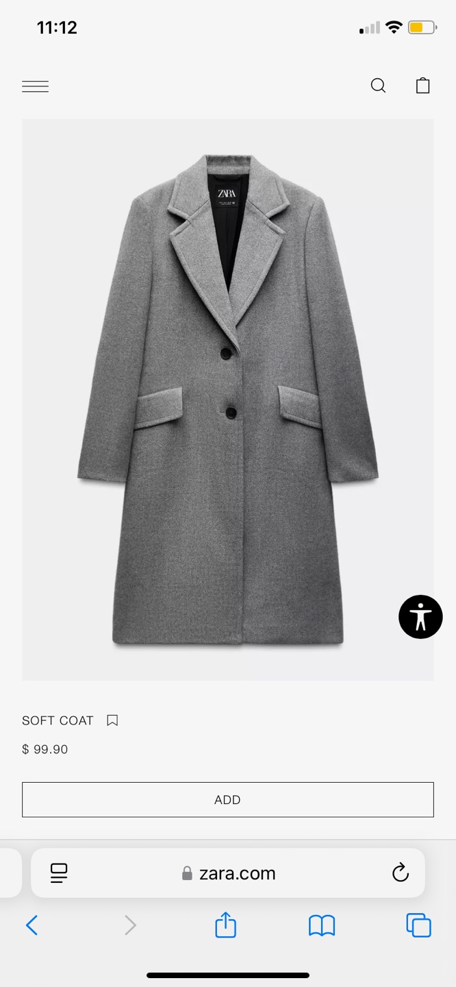 Grey H&M wool coat - size XS - photo 3
