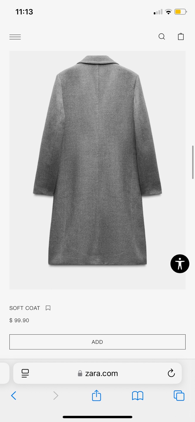 Grey H&M wool coat - size XS - photo 4