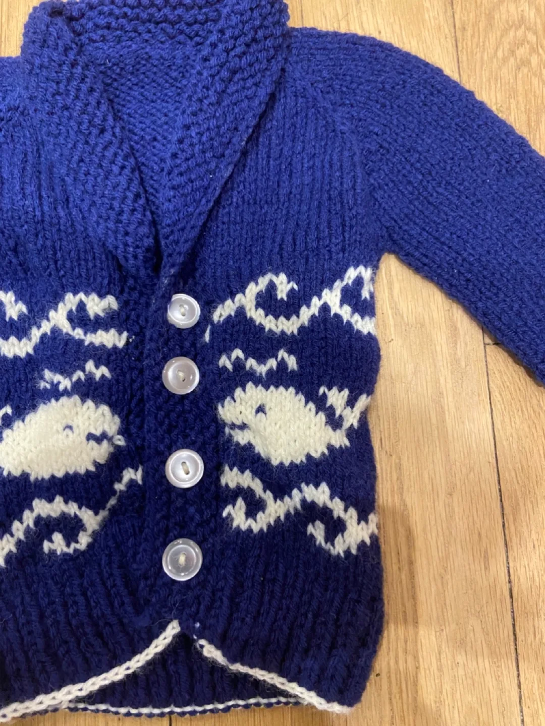 Adorable hand-knitted baby cardigan image indicator(3)