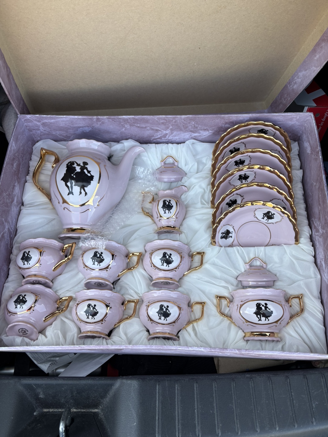 Vintage Porcelain Tea Set - Lavender with Gold Accents