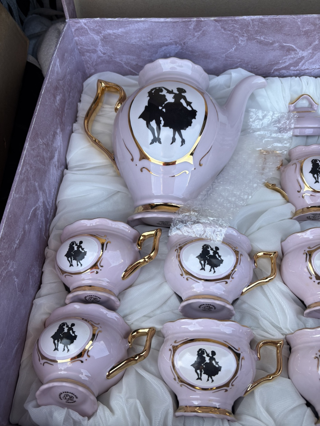 Vintage Porcelain Tea Set - Lavender with Gold Accents - photo 4