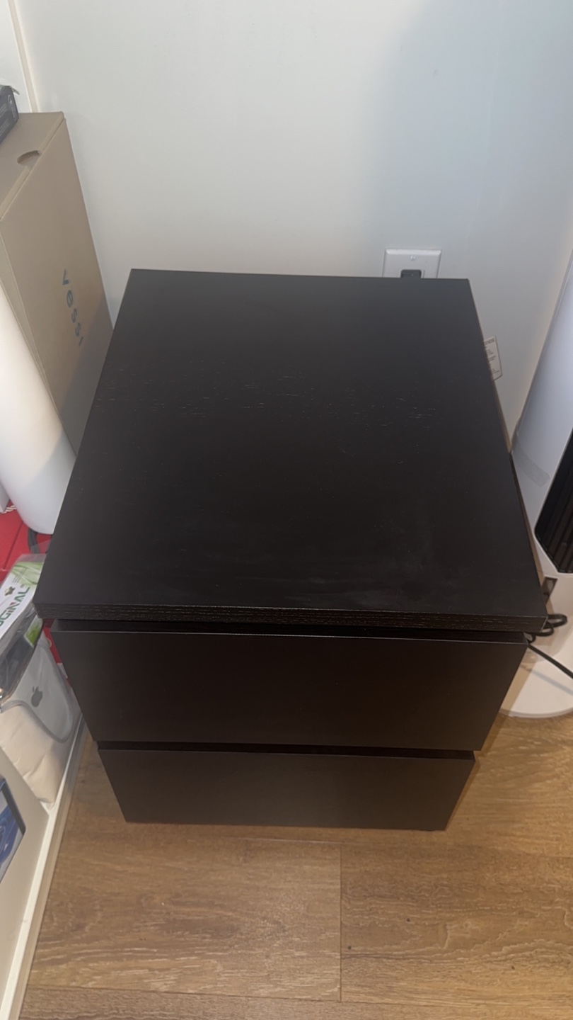 IKEA MALM 2-drawer Chest - Black-Brown - photo 2