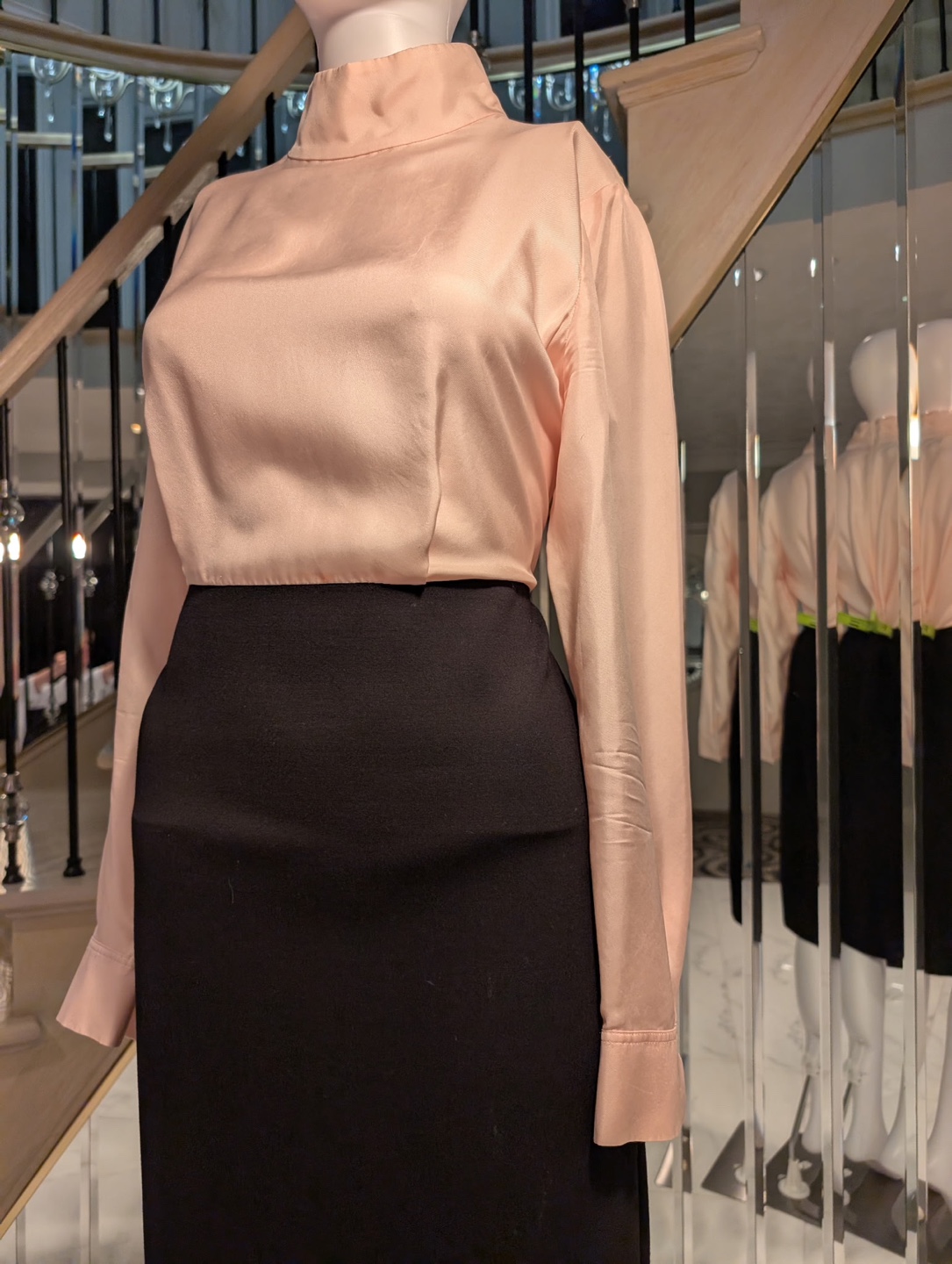 Ted Baker London Pink Blouse and Black Skirt Set - Size 3