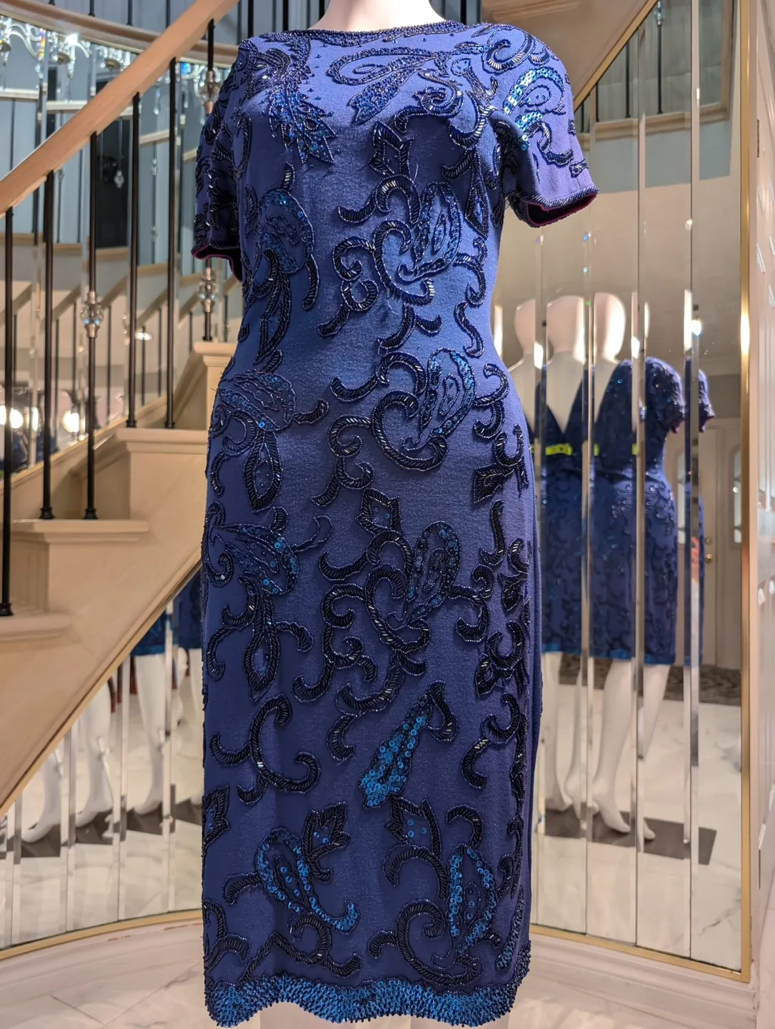 Stunning beaded Liptons cocktail dress image indicator(2)