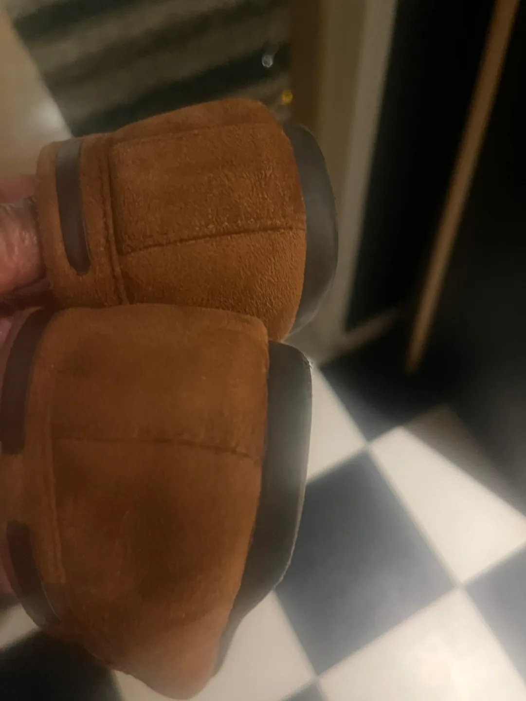 Brown Suede Moccasin Slippers image indicator(2)
