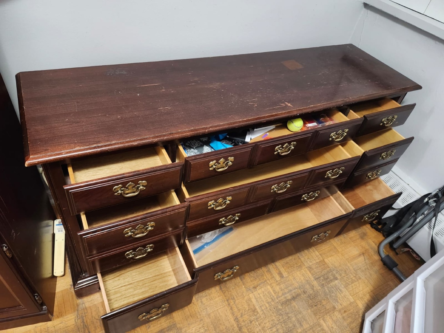 Vintage Wooden Dresser with 12 Drawers - photo 2