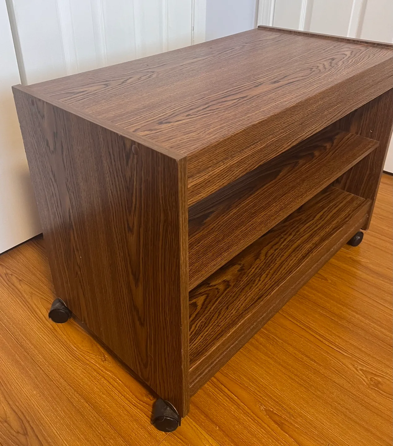 Brown Wooden Rolling Storage Unit image indicator(2)