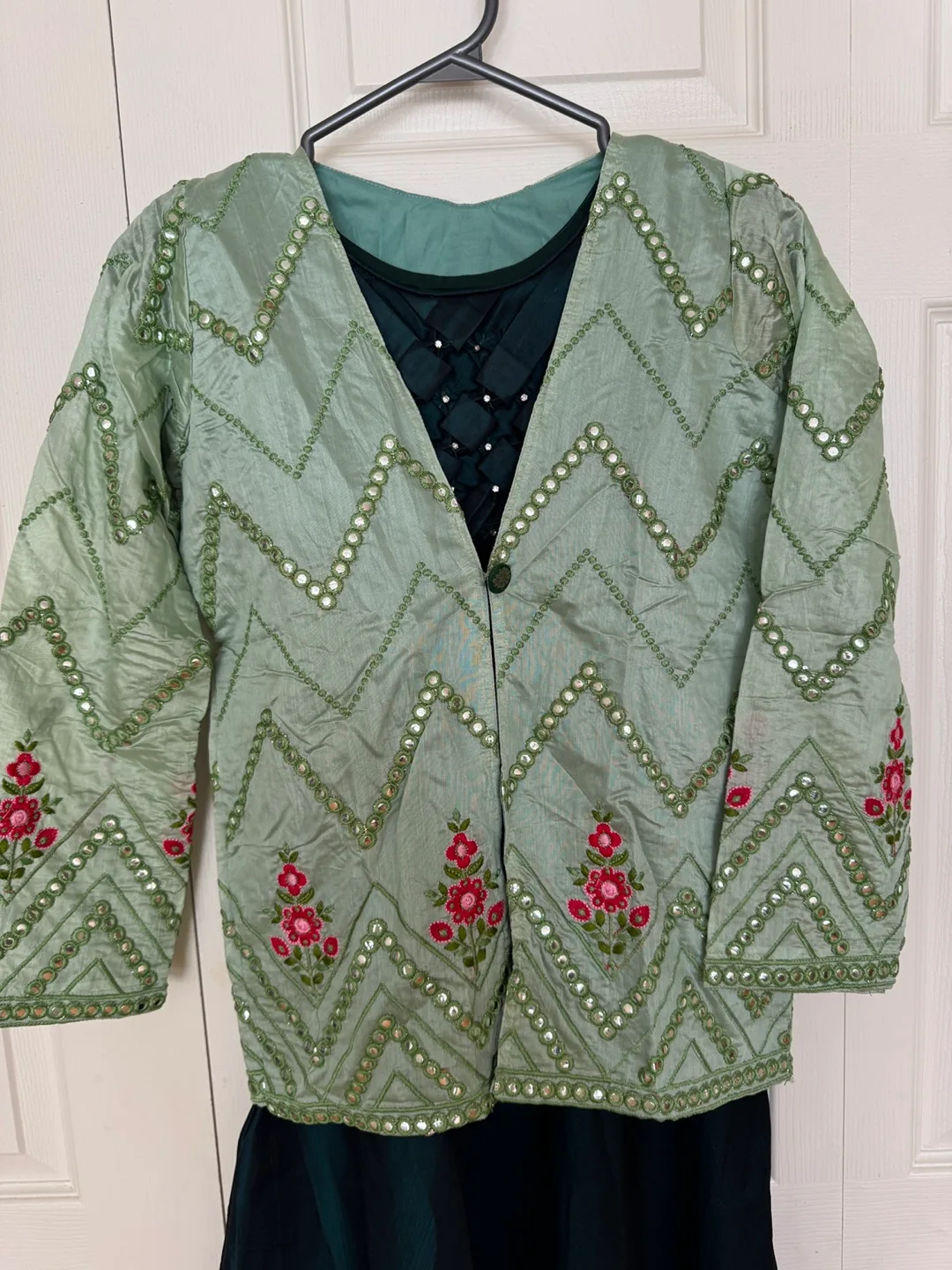 Womend Dress long gown and jacket Set thumbnail