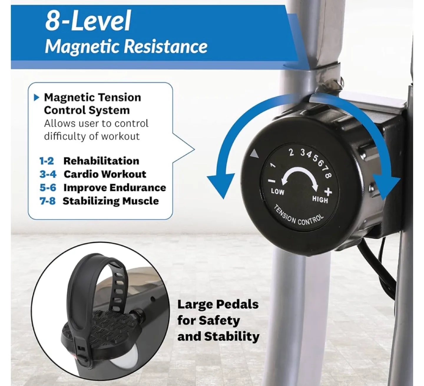 Exerpeutic 2000 Magnetic Recumbent Exercise Bike image indicator(4)