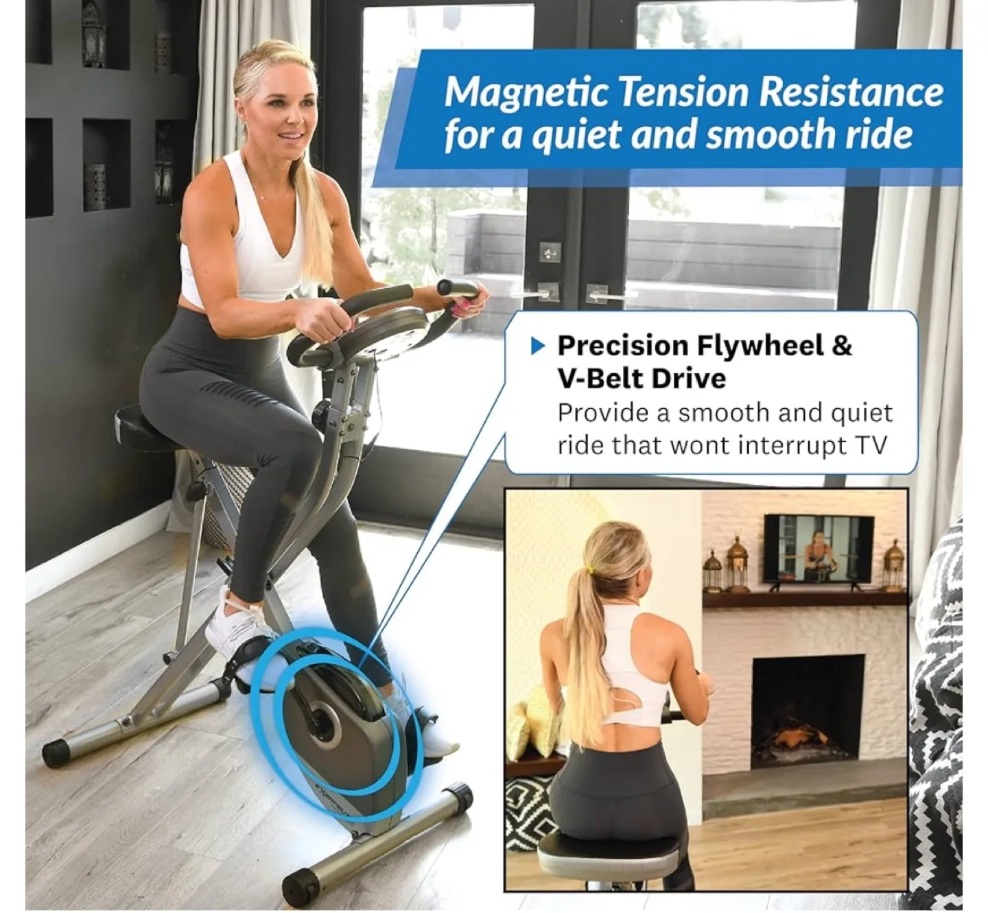Exerpeutic 2000 Magnetic Recumbent Exercise Bike image indicator(2)