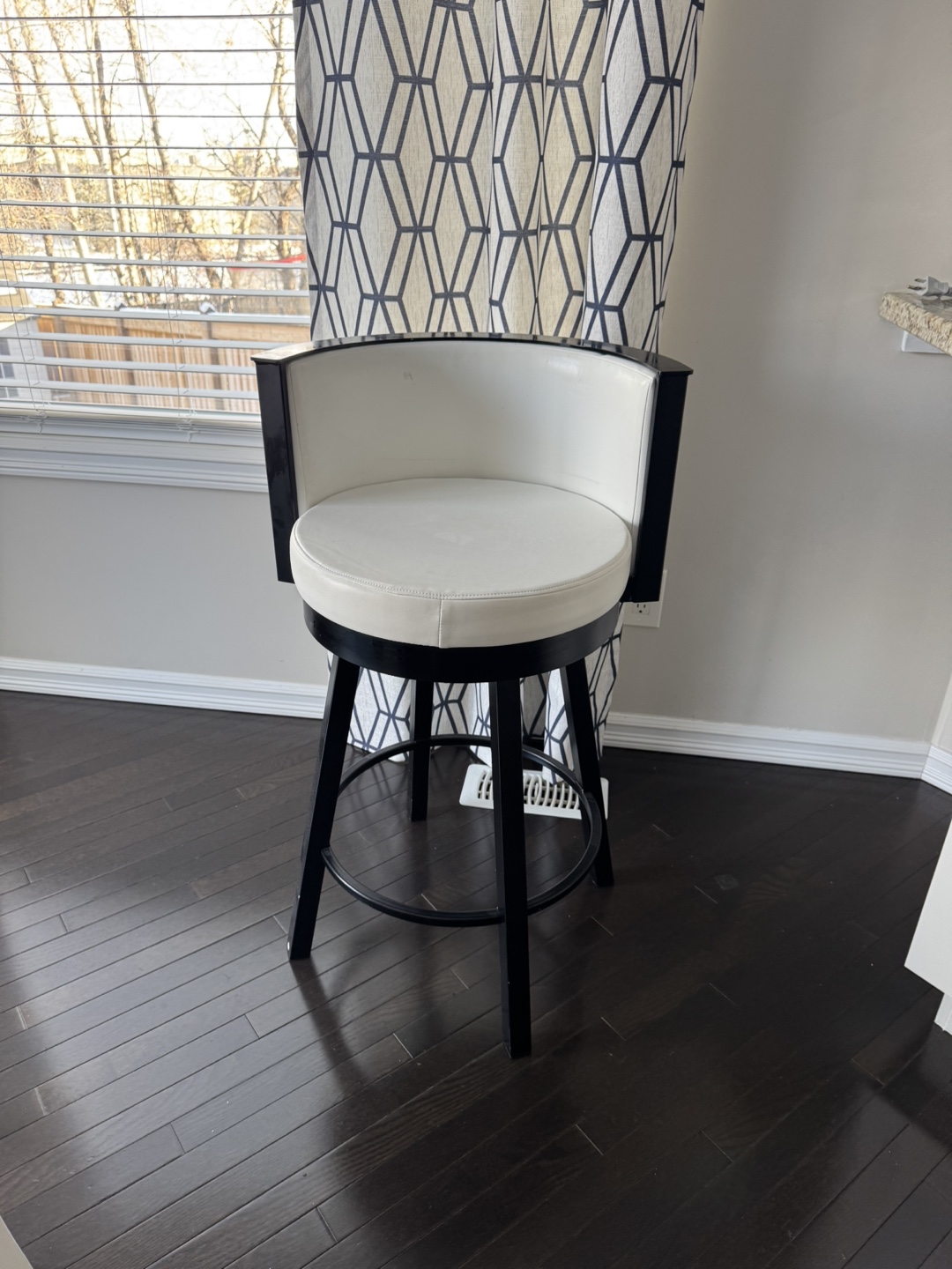 Modern Black and White Bar Stool