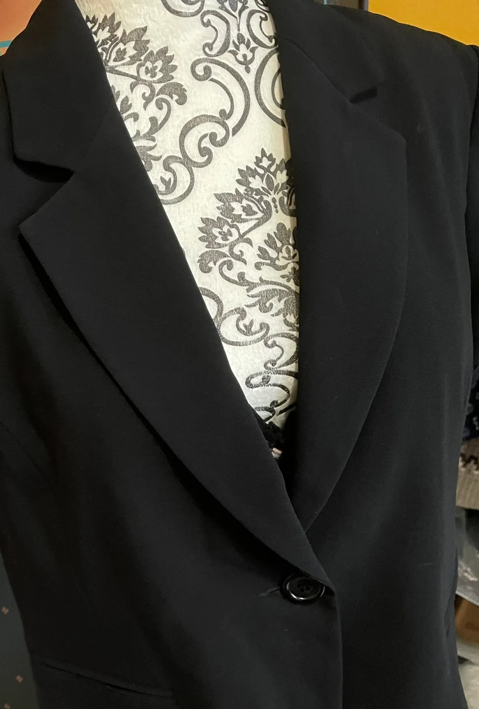 Women's Black Short Sleeve Blazer Dress Suit image indicator(2)