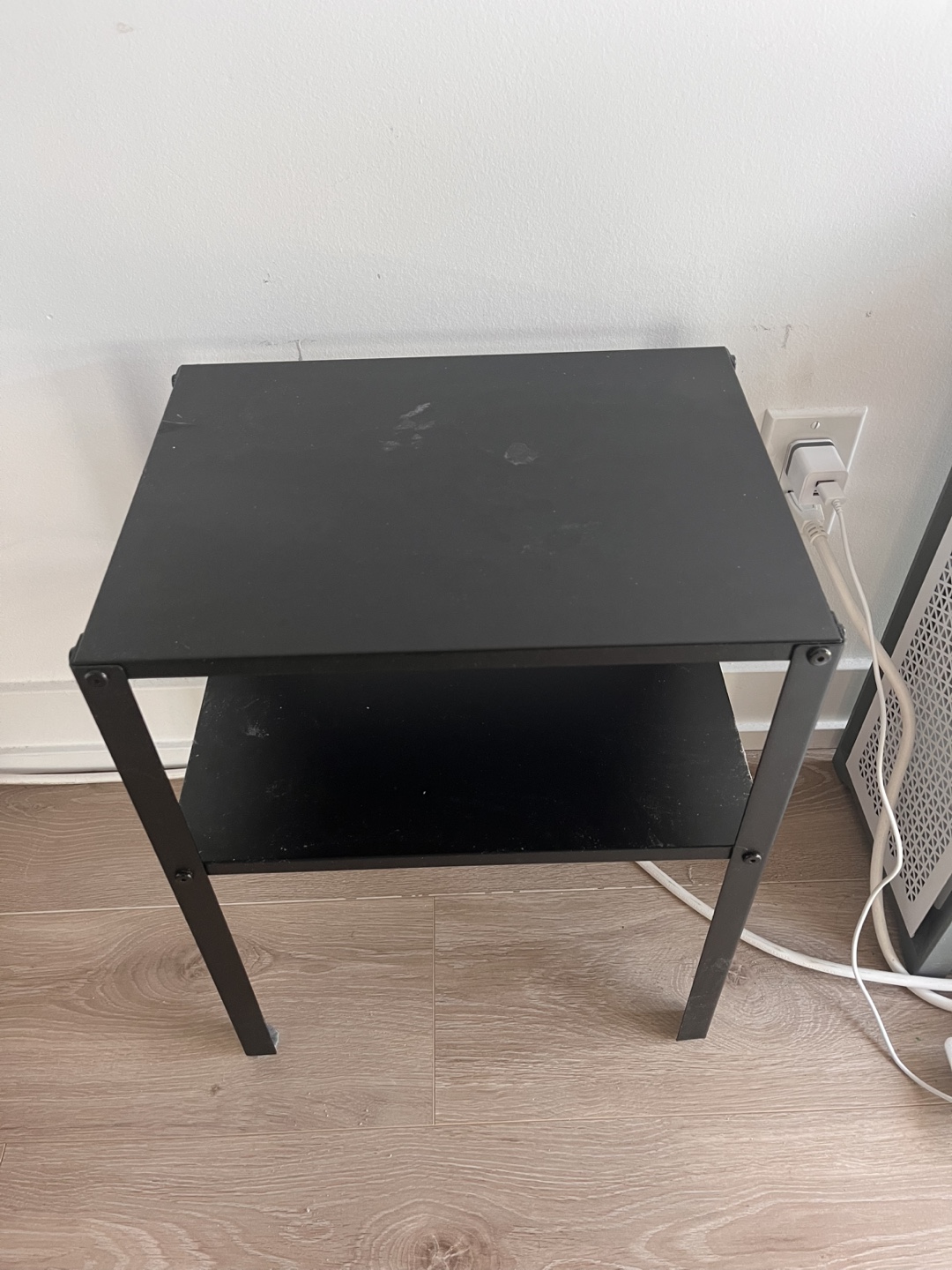 Black Metal IKEA Side Table - photo 2