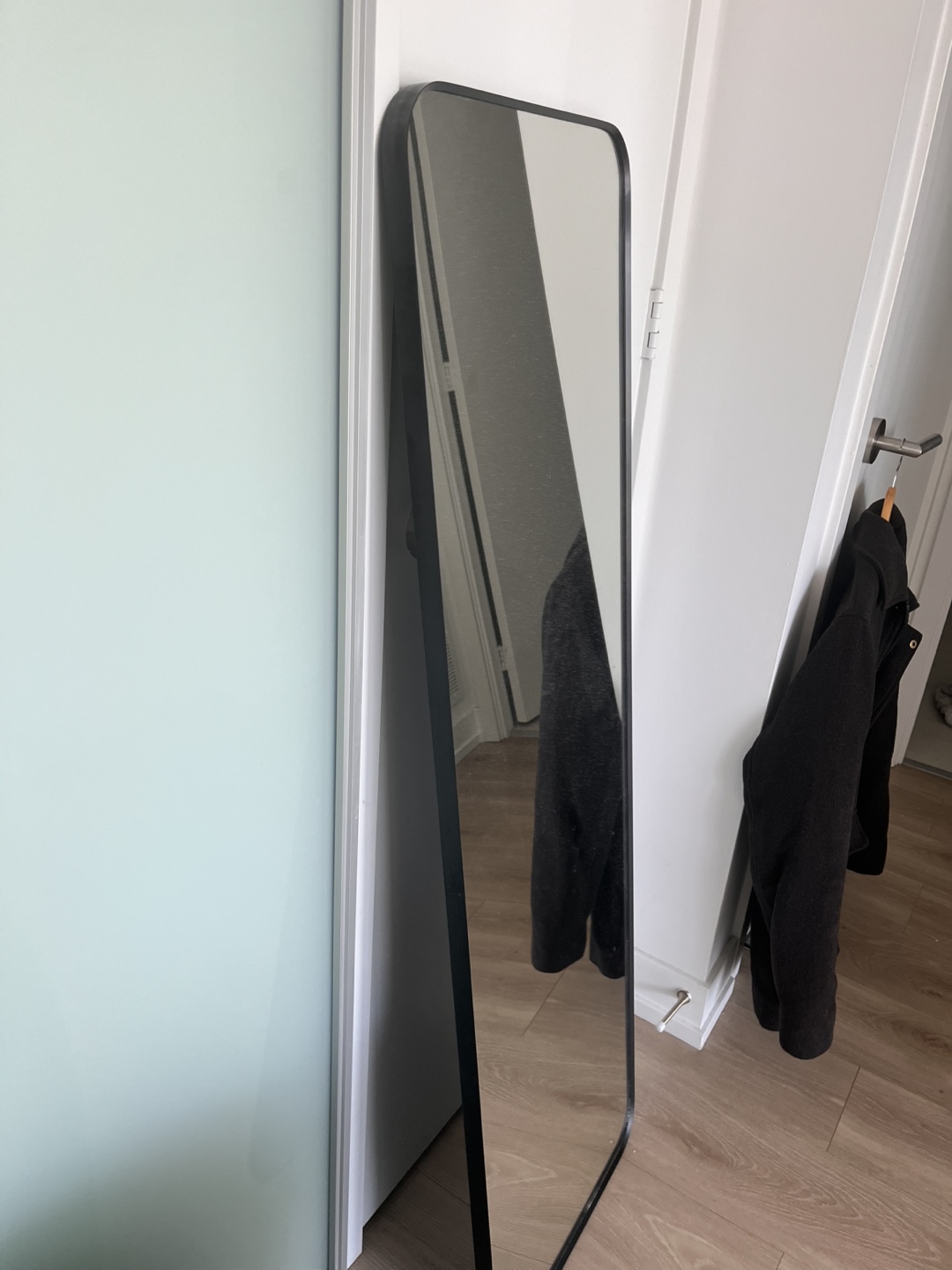 IKEA Full-Length Mirror with Black Frame - photo 2