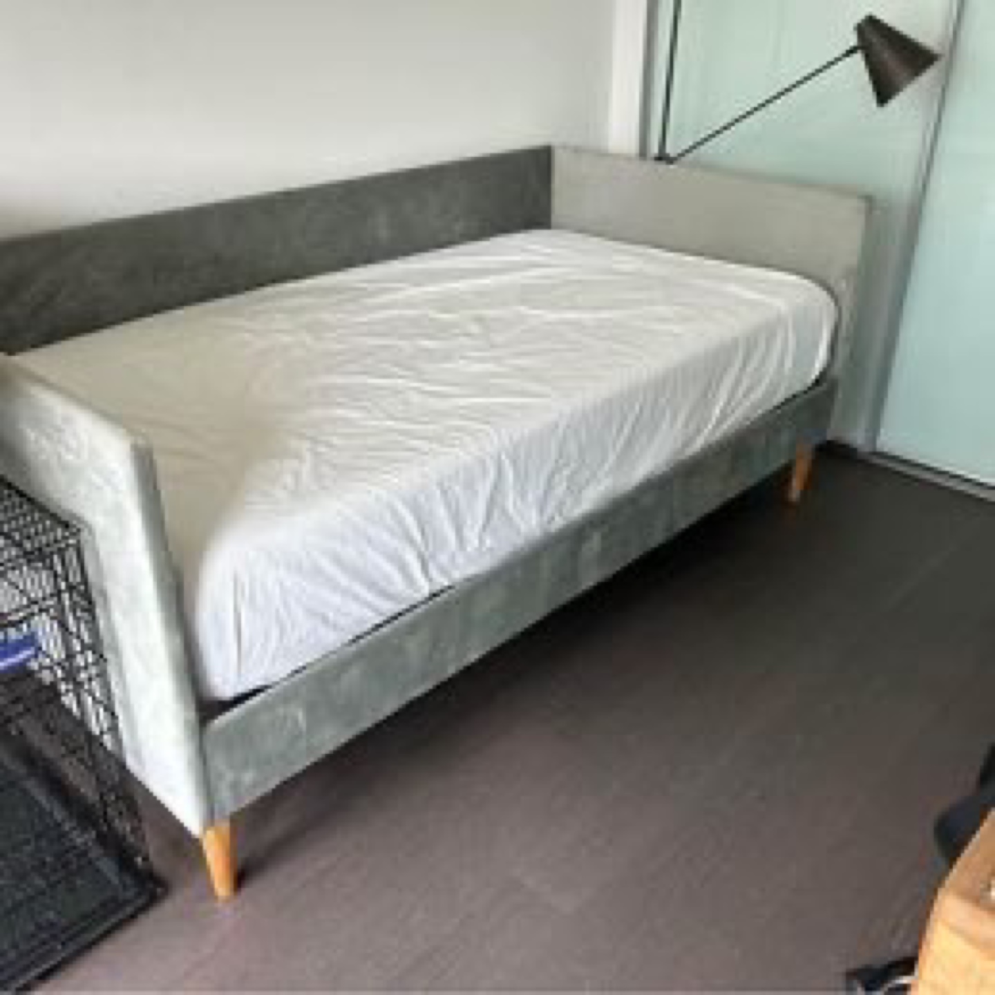 Grey Velvet Twin Daybed Frame - photo 2