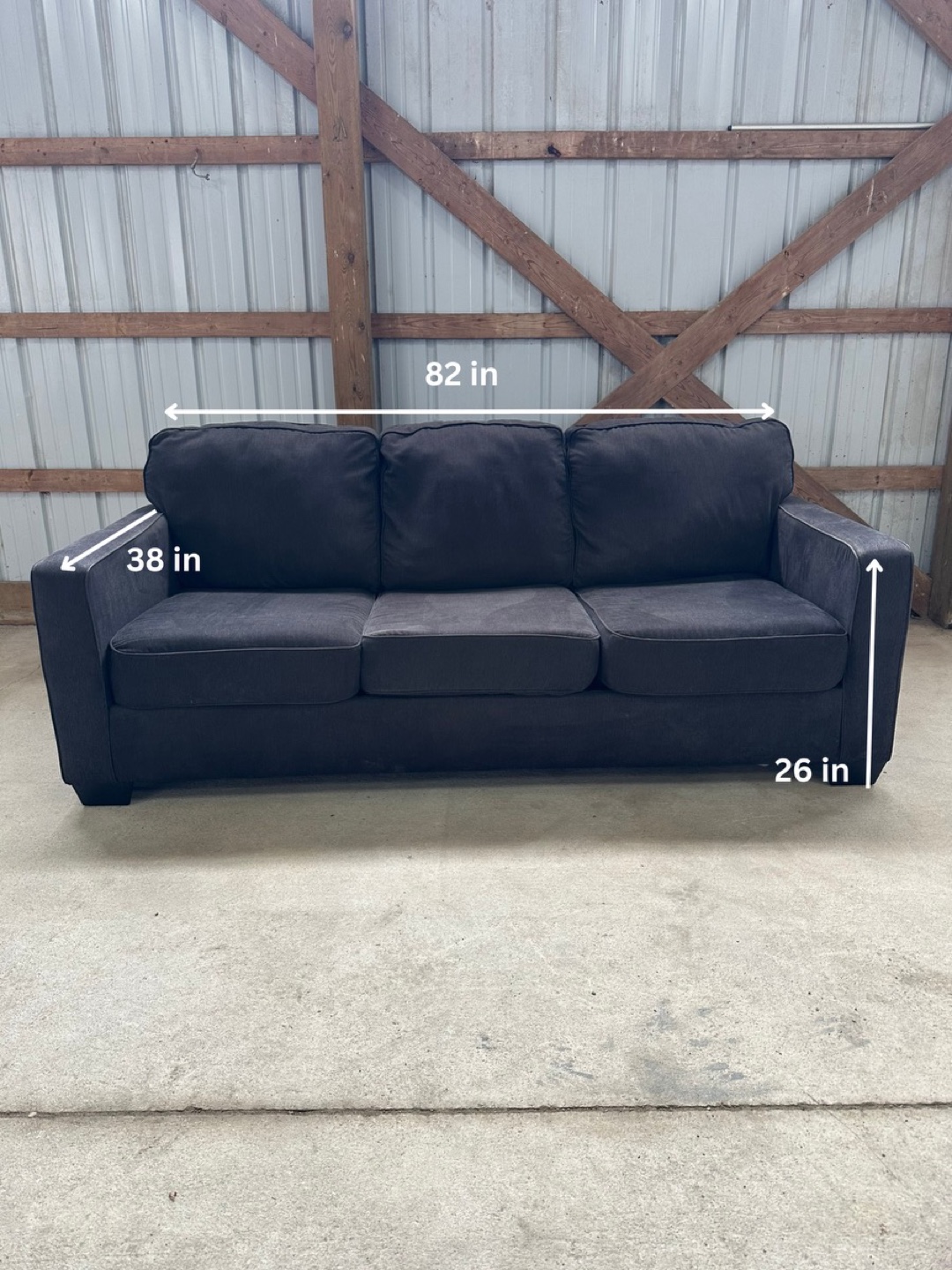 *Delivery Available* 3-Seater Dark Grey Sofa Bed