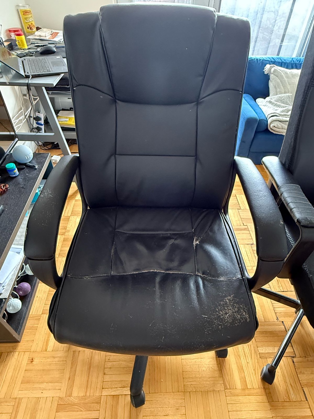 Pair of Black Office Chairs - photo 2