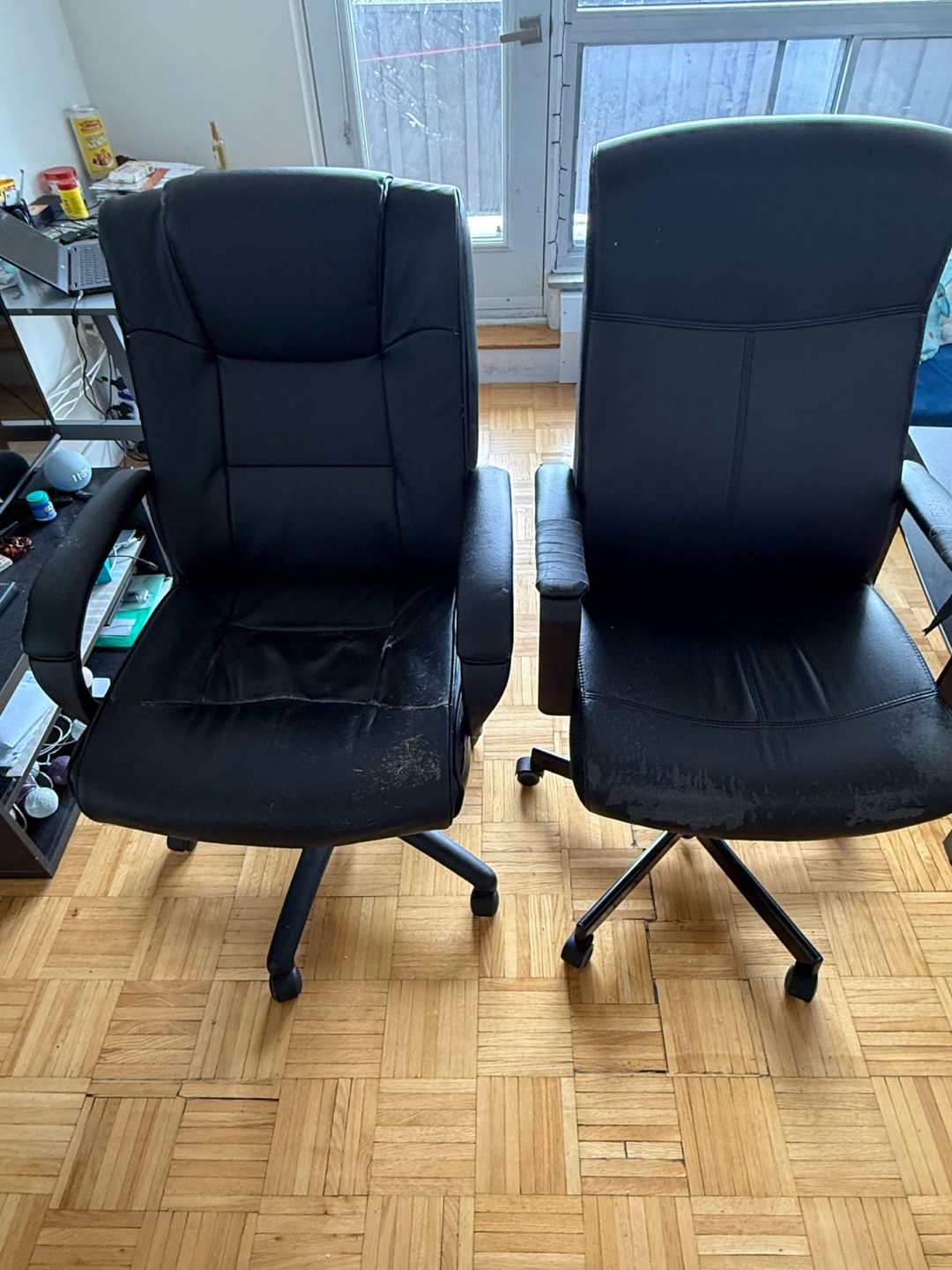 Pair of Black Office Chairs