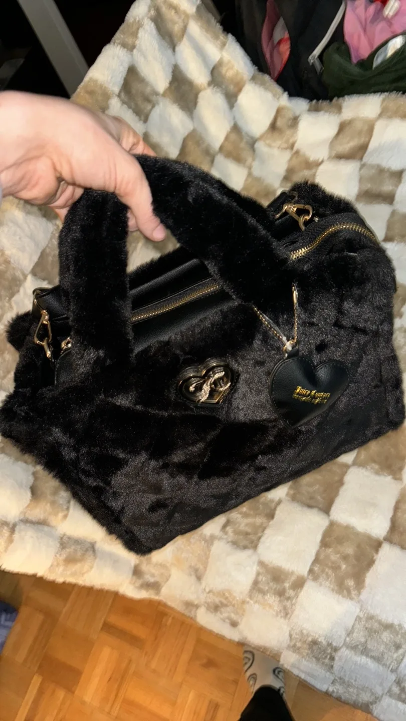 Juicy Couture Black Fluffy Handbag image indicator(4)