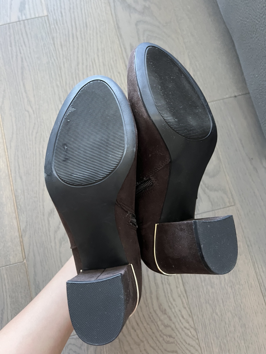 Brown Suede Ankle Boots - Size 10 - photo 4