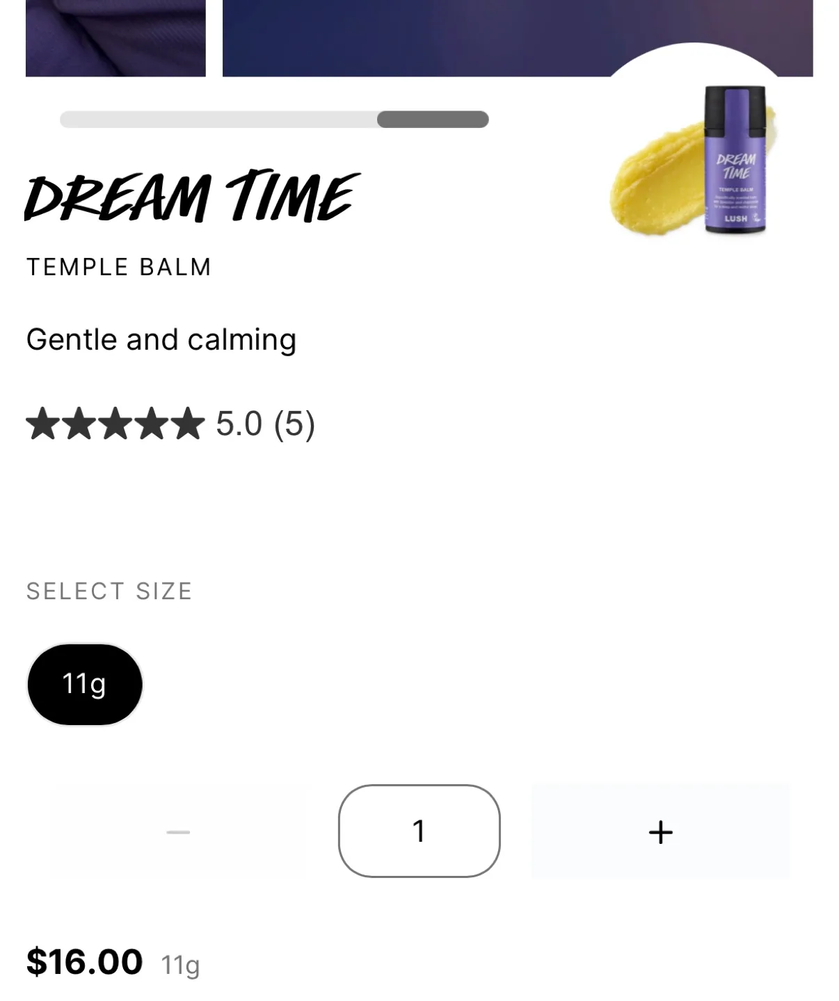 NEW (Sealed) Lush Dream Time temple balm image indicator(3)